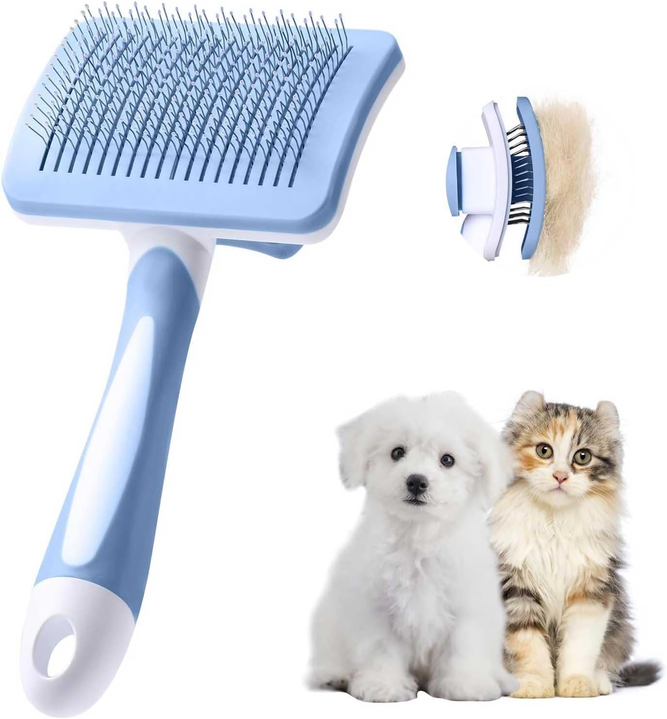 Brosse Auto-Nettoyante Hertzko – Toilettage Facile Chat et Chien