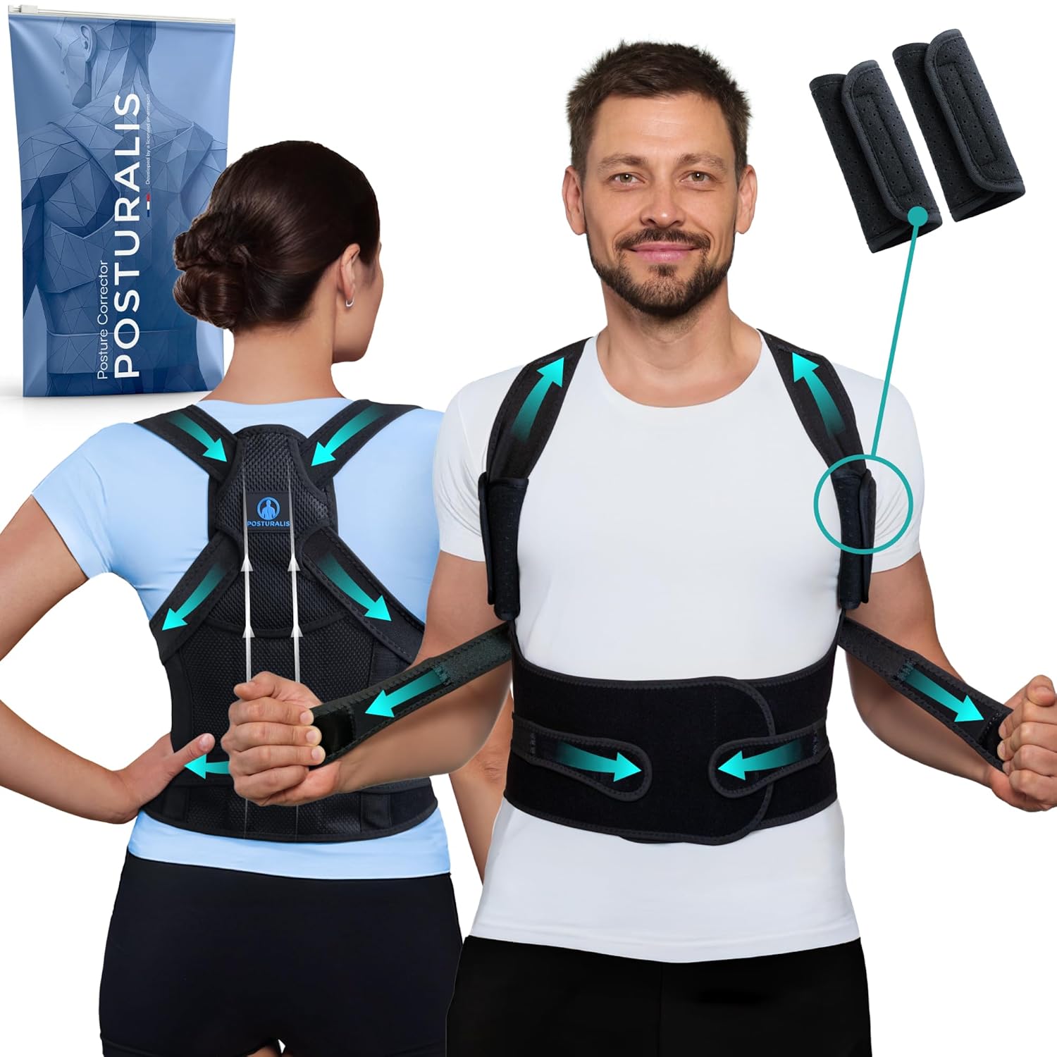 Correcteur de Posture Dos Magnétique – Redressez-vous Naturellement